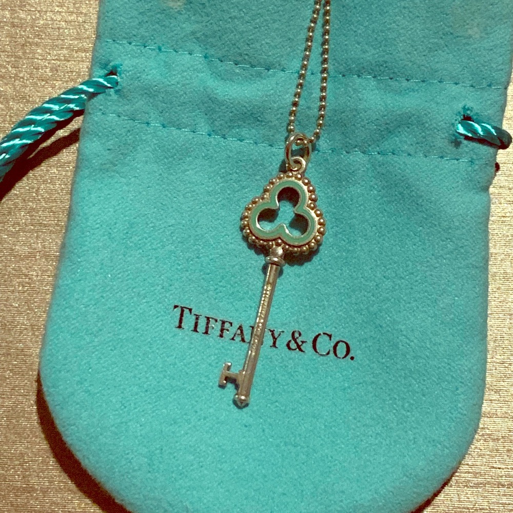 Tiffany &Co. Sterling Silver and Enamel Key